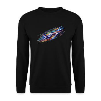 Aerobatic aircraft - Unisex Sweatshirt - black - Front - Alina (178cm) & Michal (187cm)