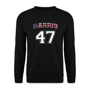 Harris 47e présidente - Kamala Harris 2024 Pour - Sweat-shirt Unisexe - noir - Devant - Alina (178cm) & Michal (187cm)