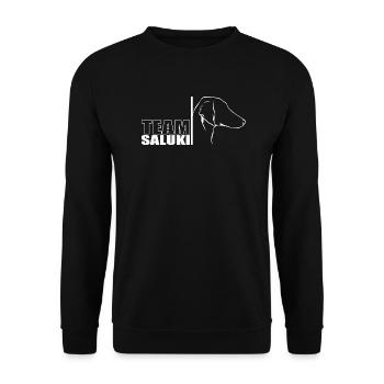 TEAM Saluki Shorthair Chiens Chien Lévriers Wilsigns - Sweat-shirt Unisexe - noir - Devant - Alina (178cm) & Michal (187cm)