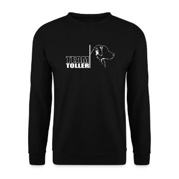 TEAM Toller Hunde Hund Retriever Wilsigns - Unisex Pullover - Schwarz - Vorne - Alina (178cm) & Michal (187cm)