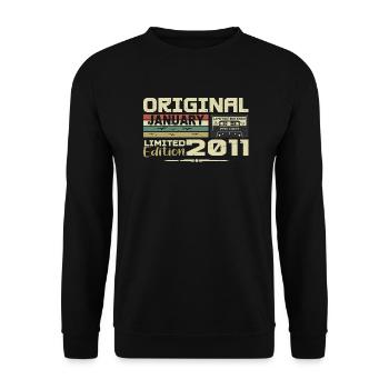 January 2011 | Birthday Gift January 2011 - Unisex Sweatshirt - black - Front - Alina (178cm) & Michal (187cm)