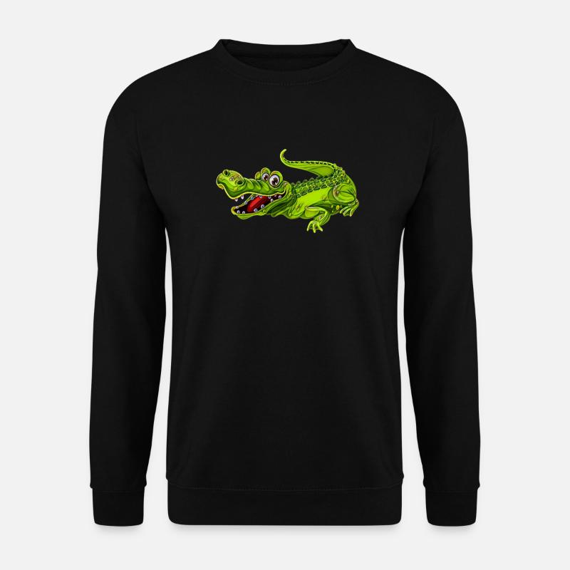 Funny crocodile - Unisex Sweatshirt - black