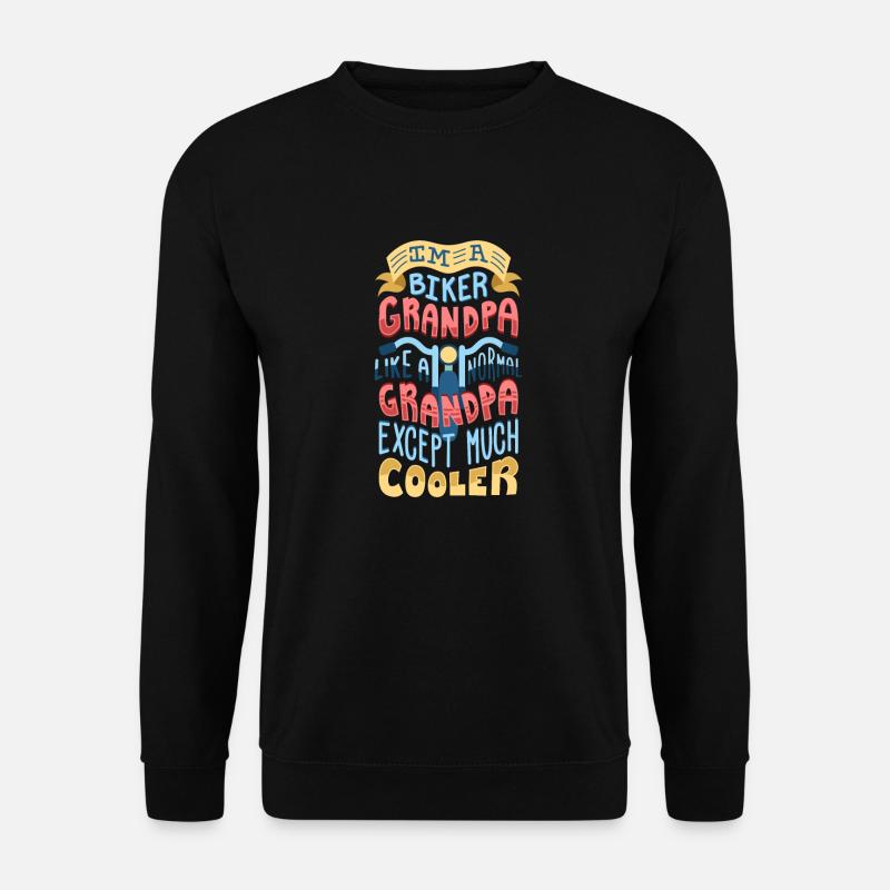 Biker Grandpa - Unisex Pullover - Schwarz