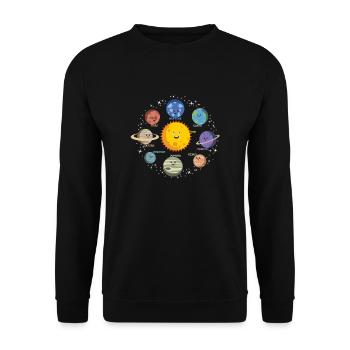 Planètes du système solaire - Galaxy Spaceman Gift - Sweat-shirt Unisexe - noir - Devant - Alina (178cm) & Michal (187cm)