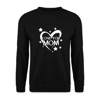 Mother's Day I love you mom - Unisex Sweatshirt - black - Front - Alina (178cm) & Michal (187cm)