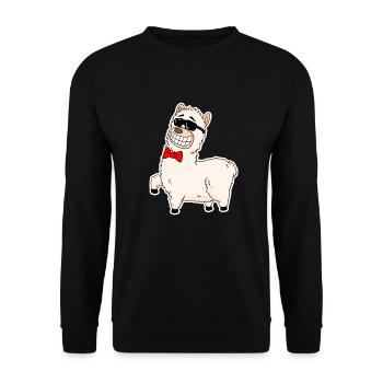 Alpaka - Unisex Pullover - Schwarz - Vorne - Alina (178cm) & Michal (187cm)