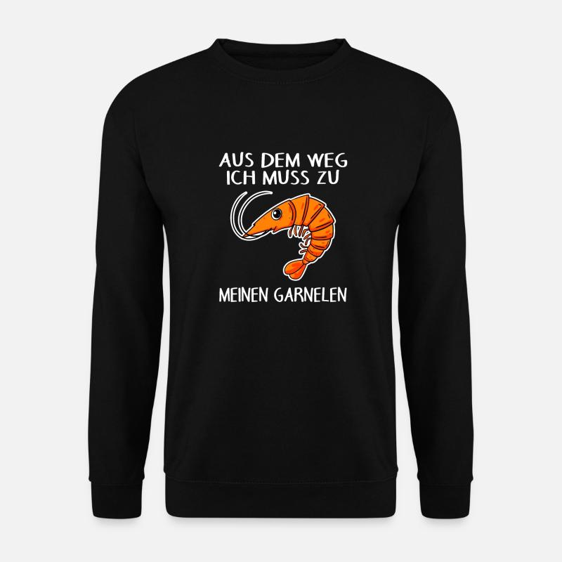 Garnele Garnelen Schrimp Meerestiere - Unisex Pullover - Schwarz