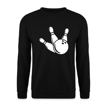Bowling Cone Sport Bowler Bowling Ball Bowling - Unisex Sweatshirt - black - Front - Alina (178cm) & Michal (187cm)