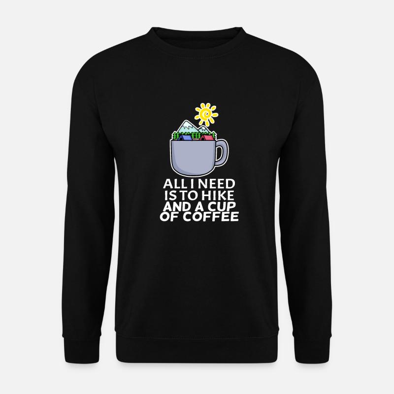 Coffee Mountain Mountains Hiking - Unisex Sweatshirt - black