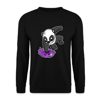 Panda Virus Combat - Sweat-shirt Unisexe - noir - Devant - Alina (178cm) & Michal (187cm)
