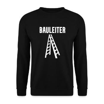 Bauleiter Leiter Wortspiel - Unisex Pullover - Schwarz - Vorne - Alina (178cm) & Michal (187cm)