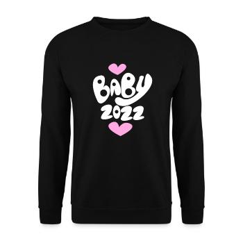 Bébé 2022 - Nouveau-né 2022 Cadeau bébé - Sweat-shirt Unisexe - noir - Devant - Alina (178cm) & Michal (187cm)