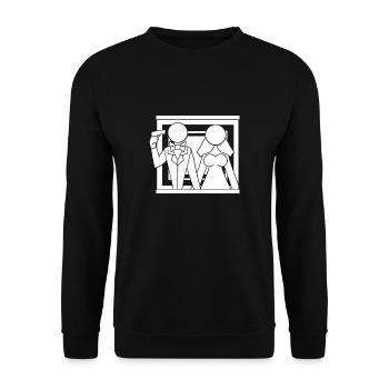 JGA Bride Groom Marriage Game Over Gift - Sweat-shirt Unisexe - noir - Devant - Alina (178cm) & Michal (187cm)