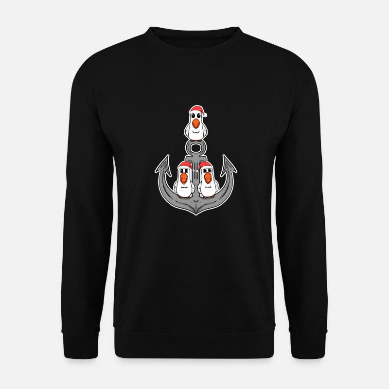 Ancre de mouette Noël - Sweat-shirt Unisexe - noir