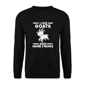 Goat Goat Buck - Unisex Sweatshirt - black - Front - Alina (178cm) & Michal (187cm)