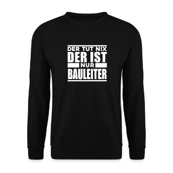 Bauleiter - Unisex Pullover - Schwarz - Vorne - Alina (178cm) & Michal (187cm)