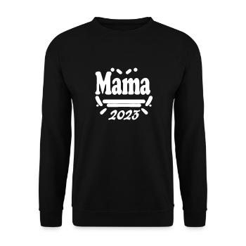 Mama 2023 loading - Expectant Mother 2023 - Unisex Sweatshirt - black - Front - Alina (178cm) & Michal (187cm)