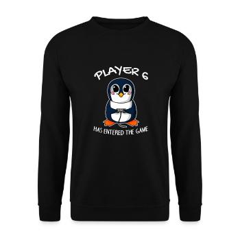Player 6 has entered the game Baby - Unisex Sweatshirt - black - Front - Alina (178cm) & Michal (187cm)