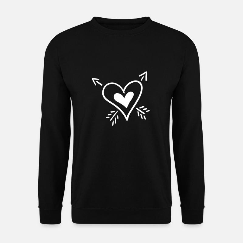 Heart Arrow - Unisex Sweatshirt - black