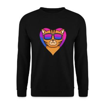 Cadeau bisexuel Bengal Cat Cat - Sweat-shirt Unisexe - noir - Devant - Alina (178cm) & Michal (187cm)