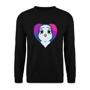 Bisexuell Pinguin Geschenk - Unisex Pullover - Schwarz - Vorne - Alina (178cm) & Michal (187cm)