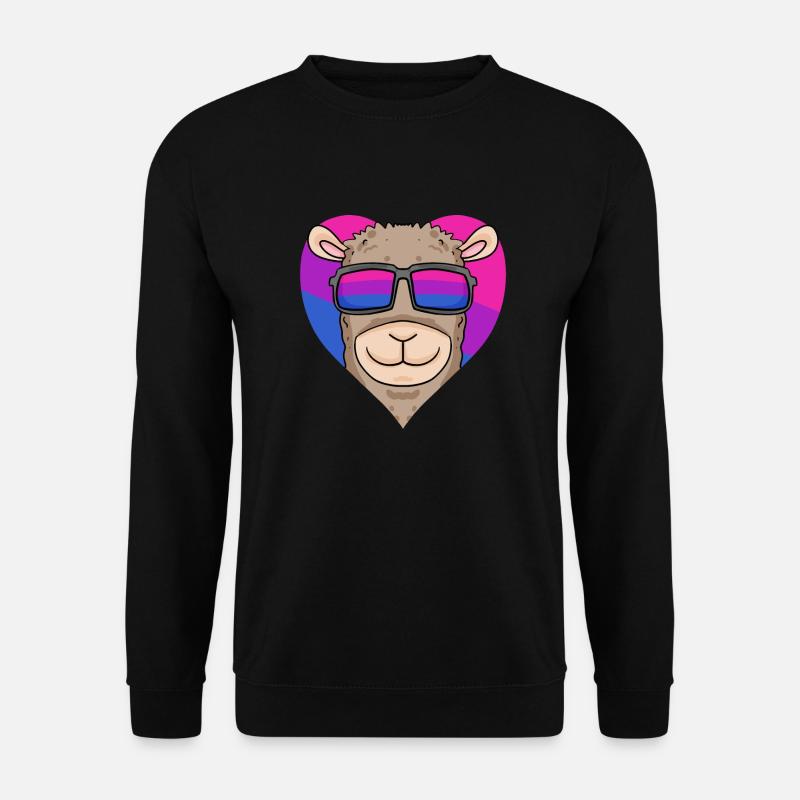 Bisexual Alpaca Gift - Unisex Sweatshirt - black