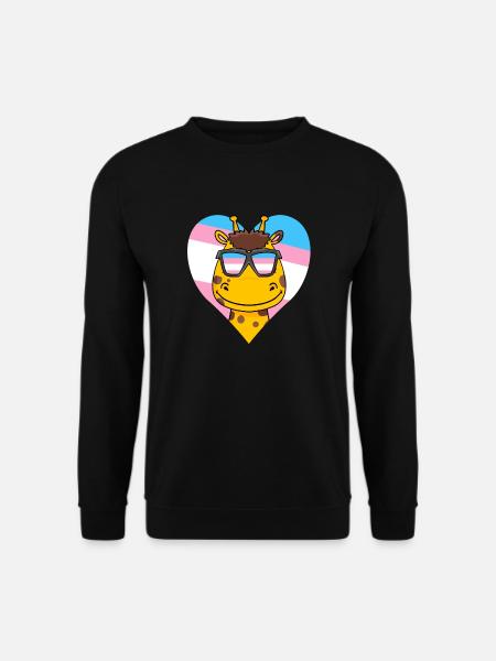 Transgender Transsexual Giraffe Gift - Unisex Sweatshirt - black