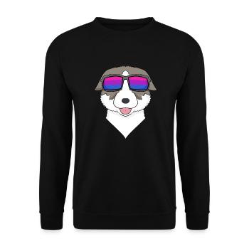Bisexuell Thai Bangkaew Hund Geschenk - Unisex Pullover - Schwarz - Vorne - Alina (178cm) & Michal (187cm)