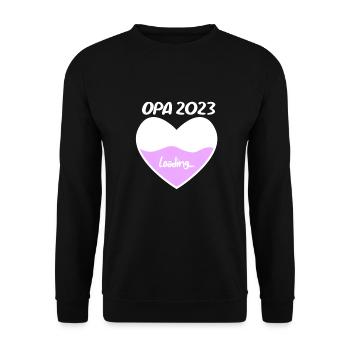 Opa 2023 loading - Unisex Pullover - Schwarz - Vorne - Alina (178cm) & Michal (187cm)