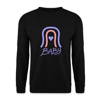 Baby - Unisex Sweatshirt - black - Front - Alina (178cm) & Michal (187cm)