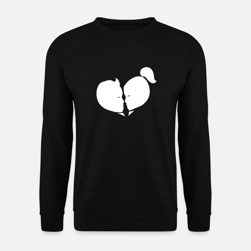 Heart Love Connection Romantic - Unisex Sweatshirt - black