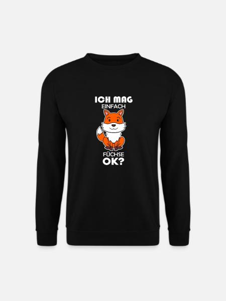Wald Wildtier Fuchs Geschenk - Unisex Pullover - Schwarz