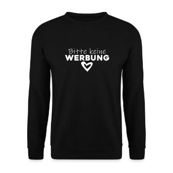Bitte keine Werbung - Briefkasten - Unisex Pullover - Schwarz - Vorne - Alina (178cm) & Michal (187cm)