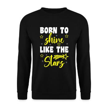 Star Wish Space - Unisex Sweatshirt - black - Front - Alina (178cm) & Michal (187cm)