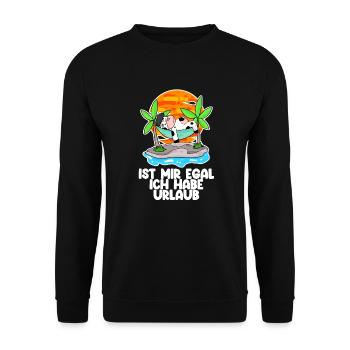 Urlaub - Unisex Pullover - Schwarz - Vorne - Alina (178cm) & Michal (187cm)