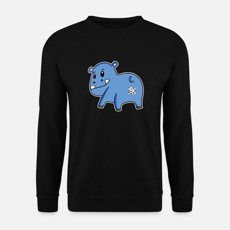 Nilpferd Arsch - Nilpferd Hintern - Unisex Pullover - Schwarz
