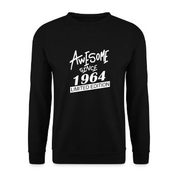 1964 - Jahrgang 1964 - Fantastisch seit 1964 - Unisex Pullover - Schwarz - Vorne - Alina (178cm) & Michal (187cm)