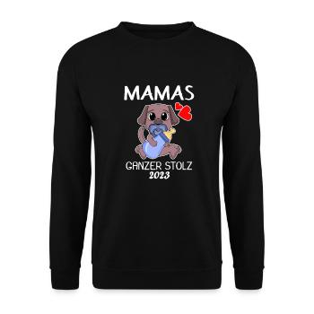 Baby 2023 - Geburt Schwanger 2023 - Baby Junge - Unisex Pullover - Schwarz - Vorne - Alina (178cm) & Michal (187cm)