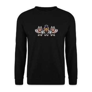 Groom Security Viking Lions - Unisex Sweatshirt - black - Front - Alina (178cm) & Michal (187cm)