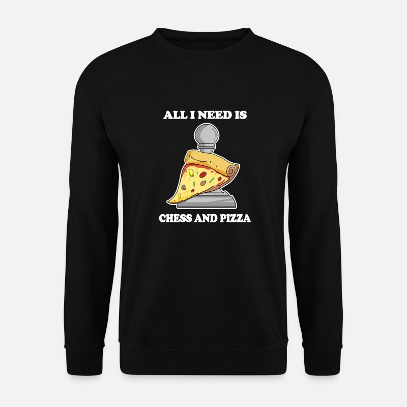 Chess and Pizza - Unisex Sweatshirt - black