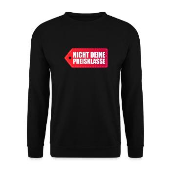 Nicht Deine Preisklasse Liga Sexy Preis Topmodel - Unisex Pullover - Schwarz - Vorne - Alina (178cm) & Michal (187cm)