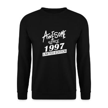 1997 - Born 1997 - Unisex Sweatshirt - black - Front - Alina (178cm) & Michal (187cm)