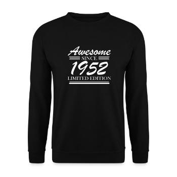 1952 - Jahrgang 1952 - Fantastisch seit 1952 - Unisex Pullover - Schwarz - Vorne - Alina (178cm) & Michal (187cm)