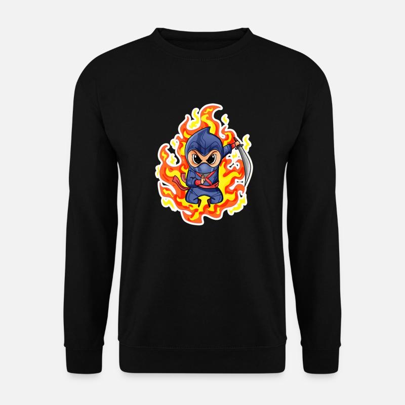 Ninja Fire Red - Unisex Sweatshirt - black