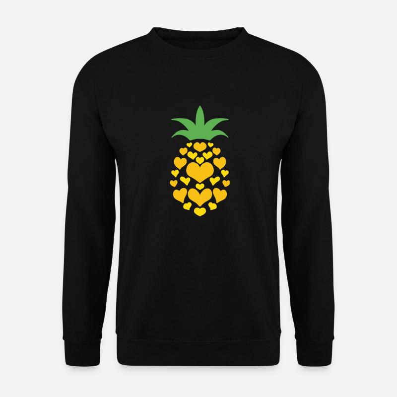 Ananas Herz - Unisex Pullover - Schwarz