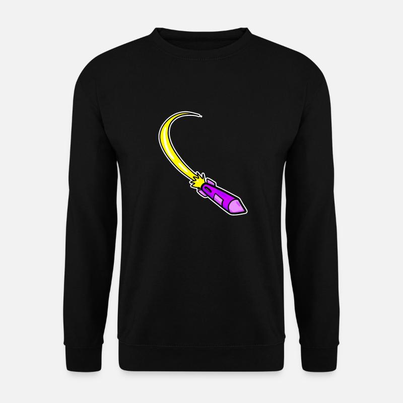 Fusée violette - Sweat-shirt Unisexe - noir