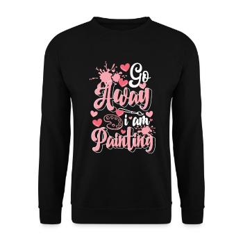 Peinture Peinture Maître peintre chantier - Sweat-shirt Unisexe - noir - Devant - Alina (178cm) & Michal (187cm)