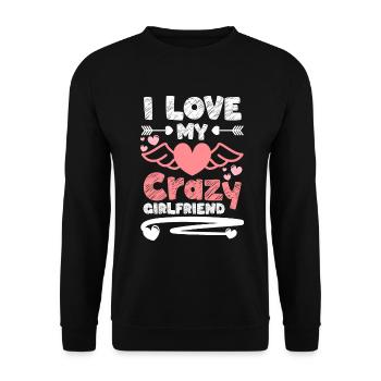 Romantisch Paar Große Liebe - Unisex Pullover - Schwarz - Vorne - Alina (178cm) & Michal (187cm)