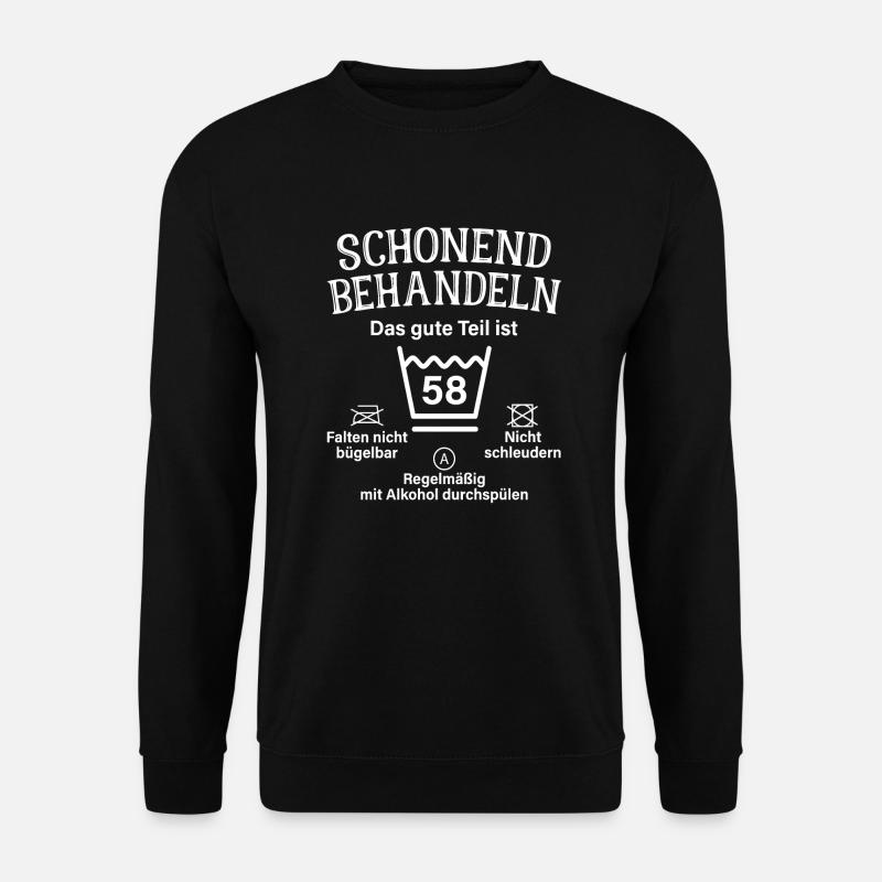 58. Geburtstag Schonend Behandeln 58 Teil Ist 58 - Unisex Pullover - Schwarz
