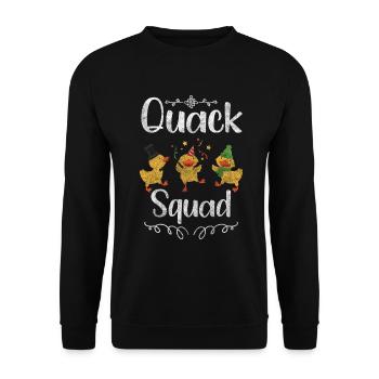 Duckling Bathing Duck Bathtub - Unisex Sweatshirt - black - Front - Alina (178cm) & Michal (187cm)